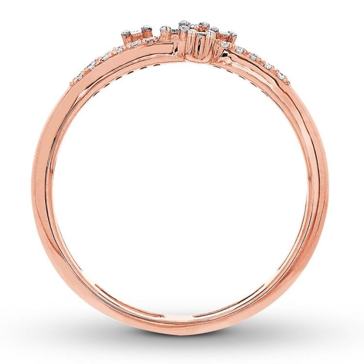 Diamond Ring 1/5 ct tw Baguette/Round 10K Rose Gold