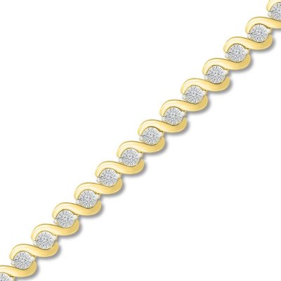 Diamond Bracelet 1/4 ct tw 10K Yellow Gold 7