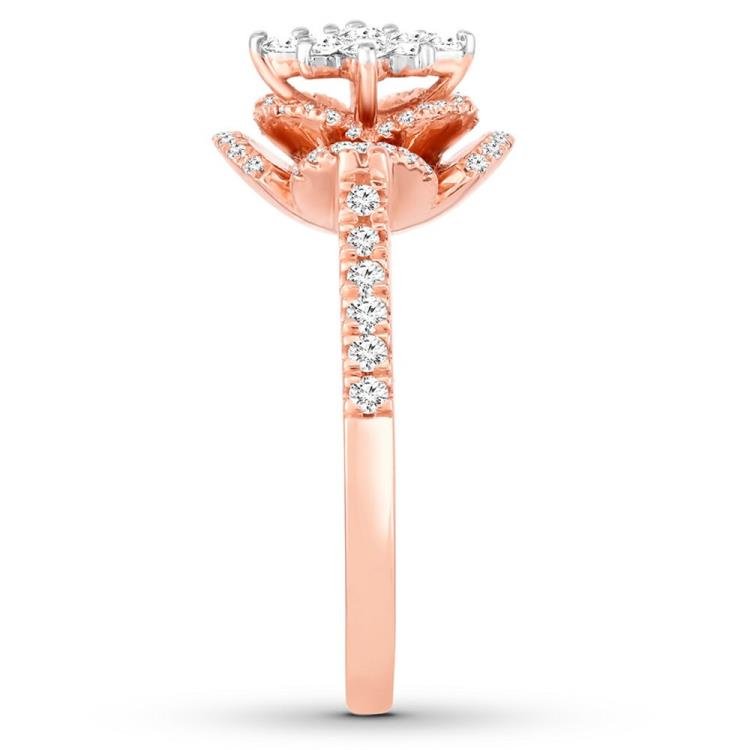 Marquise Diamond Engagement Ring 3/4 ct tw 14K Rose Gold