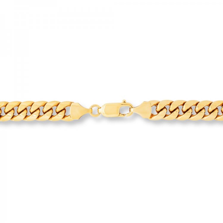 Men's Miami Cuban Chain Necklace 10K Yellow Gold 22" Length