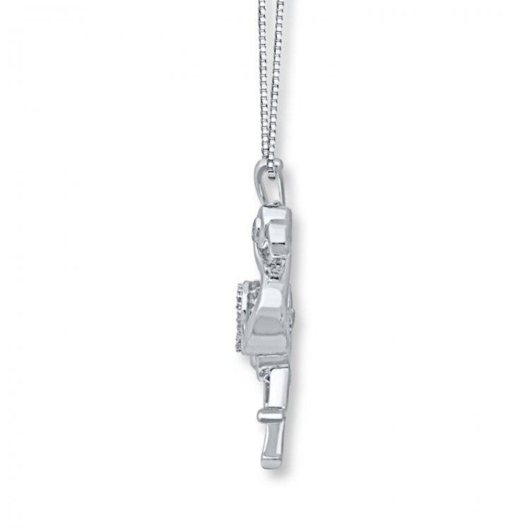 Unstoppable Love 1/20 ct tw Necklace Sterling Silver Flamingo