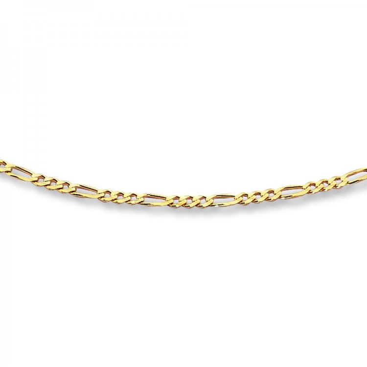 Figaro Link Chain  14K Yellow Gold  20 Length