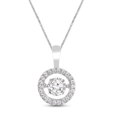 Unstoppable Love Necklace 1/2 ct tw 10K White Gold 19